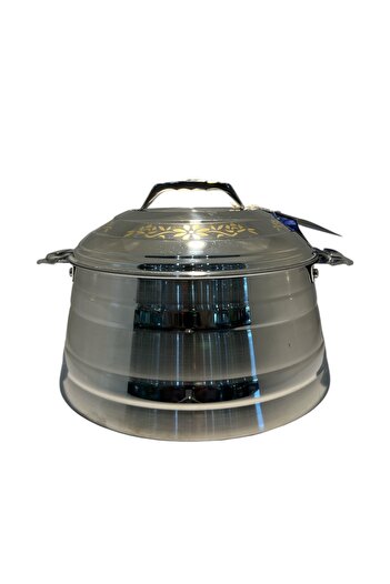 SANJANA Indian food container, silver and gold, 2 liters