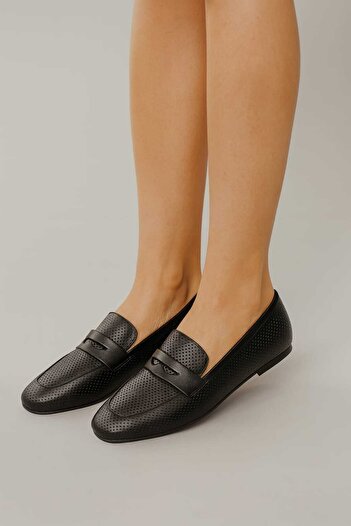 NEWGÜLTEKİN Genuine Leather Comfortable Lamb Lining Best for Foot Health Stylish Casual Flat Shoes