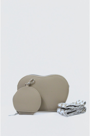 Mazel Design 3425 Genuine Leather Zippered Mini Wallet Heart Model Imported Women's Hand, Arm, and Shoulder Bag Vision
