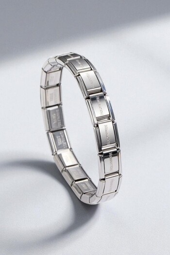 Lynare Italian Charm Steel Bracelet Nomination Written Bracelet Unisex