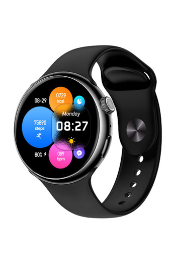 easyCTRL Women's smartwatch, 1.46" Touch Screen, Bluetooth Call, Health Monitoring, Black, easyCTRL®