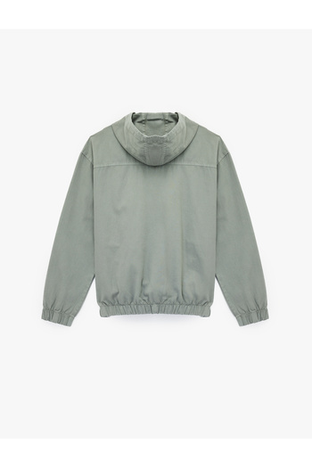 Koton Cotton Pocket Long Sleeve Zipper Oversize Hooded Jean Jacket
