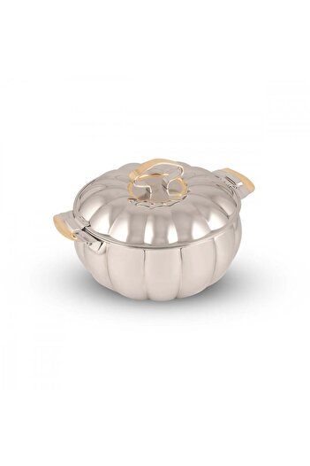 SANJANA Pumkin Indian Stainless Steel Food Container - 2 Liters