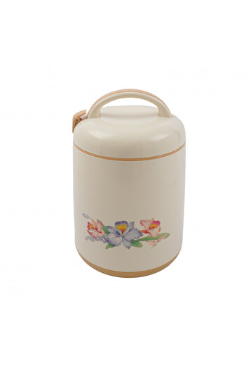 GOLDEN FİRE Golden Fire Food Container, Made in Taiwan, Rose-Shaped, Beige, 3L