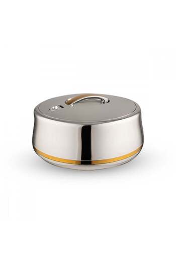 GOLDEN FİRE Golden Fire Chrome Food Container, Silver and Gold Color - Capacity (5 Liters)