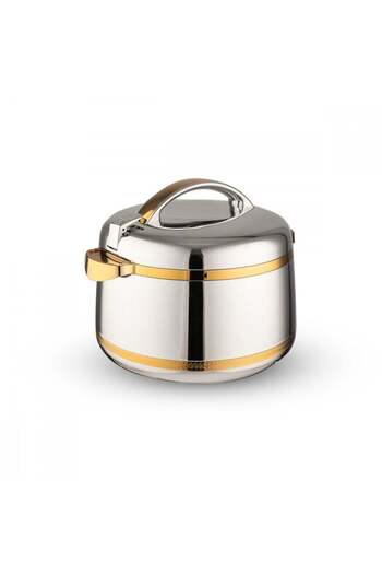 GOLDEN FİRE Golden Fire Food Container, Made in Taiwan, Silver and Gold Color - Capacity (4 Liters)