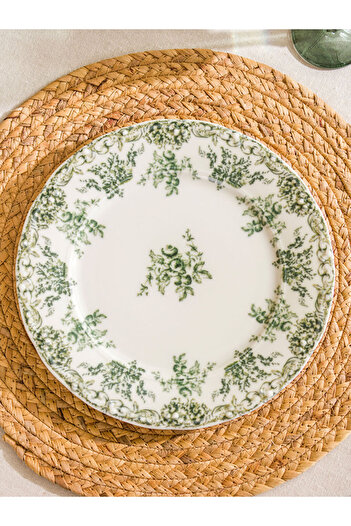 LC Waikiki Sparkling Choices from Shining Store |   Flower Printed Porcelain Cake Plate 25 cm