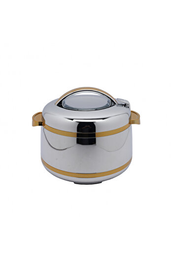 GOLDEN FİRE Golden Fire Food Container, Made in Taiwan, Silver and Gold Color - Capacity (4 Liters)