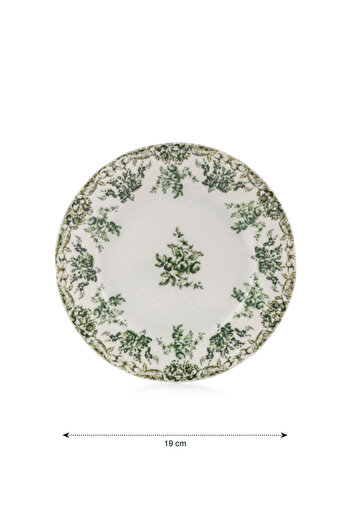LC Waikiki UZG Store'dan Stilinizi Oluşturun | Çiçek Baskılı Seramik Pasta Tabağı 19 cm