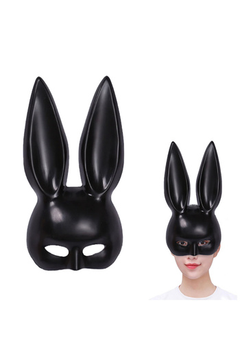 Skygo Black Color Extra Luxury Long Rabbit Mask 35x16 cm