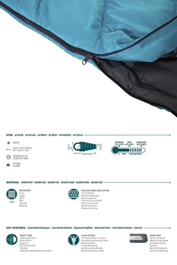 Binbirreyon Bestway Pavillo Hiberhide 10 - sac de dormit tip mumie de 220 cm 6-10 grade Hc003