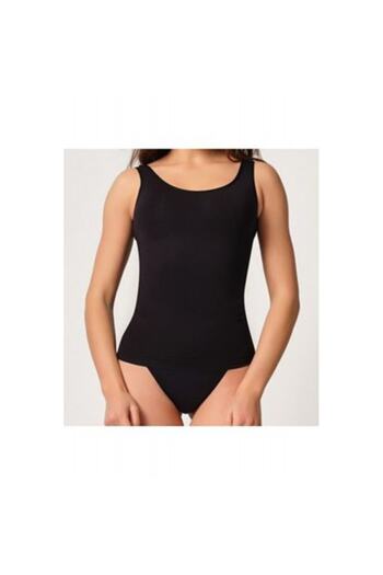 Sistina Black Women's Seamless Tank Top Corset - 776 - Size XL Glstd