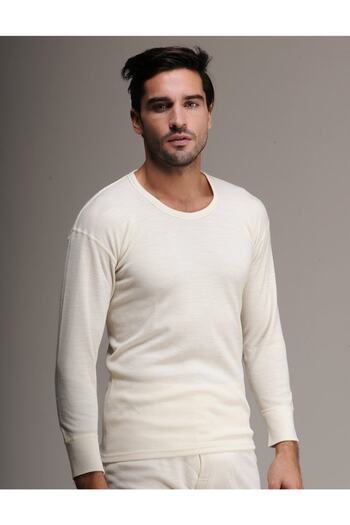 Hasyün 1003 100% Wool Men's Short Sleeve Undershirt
