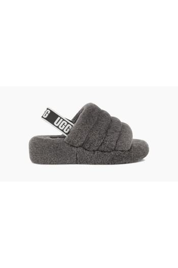 UGG Anthracite Women / Girls Home Slippers 1095119 W Fluff Yeah Slide Charcoal (Anthracite)