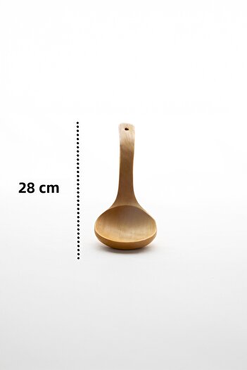 Bambuland Natural Bamboo Ladle - 28 cm Deep Spoon Luxury Model