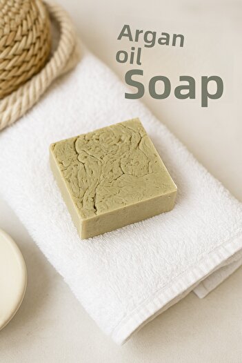 Newleaf 4 Pieces Argan Soap – Intensive Moisturizing & Skin Repairing Handmade Soap 110g