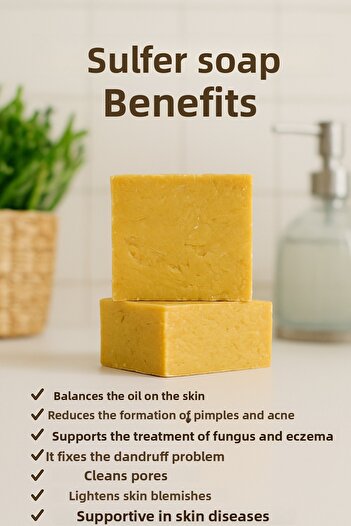Newleaf 4 Pieces of Sulfur Soap – and Anti-Blackhead Natural Purifying Soap 110g