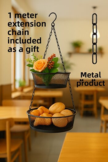 VENON 2-Story Black Table That Doesn'T Take up Space Architectural Design Cafe Cafe Hotel Restaurant Tea Garden Organizer
