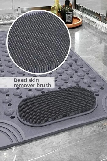 MAİN SHOP 2 Pieces Massage Dot Mat with Suction Cups for Bathroom Shower Tub Water Drainage 69.5 X 36 cm