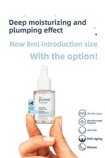 The Purest Solutions Dating Size Intensive Moisturization and Plump Appearance Effective Hyaluronic Acid Skin Care Serum 8 ml