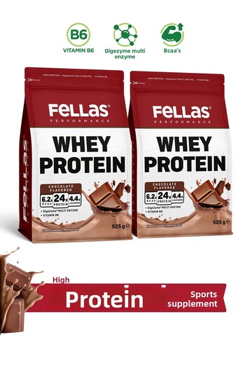Fellas Whey Protein Powder Chocolate Flavored 525g X 2
