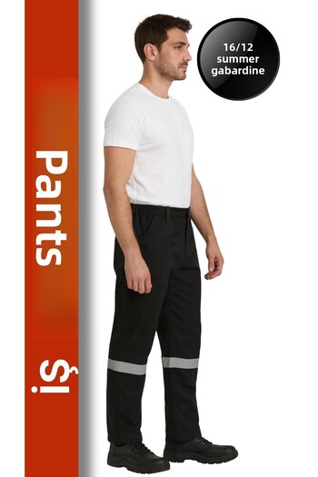 Selçuklu Plus 16/12 Gabardine Summer Worker's Pants Single Reflector Workwear Trousers