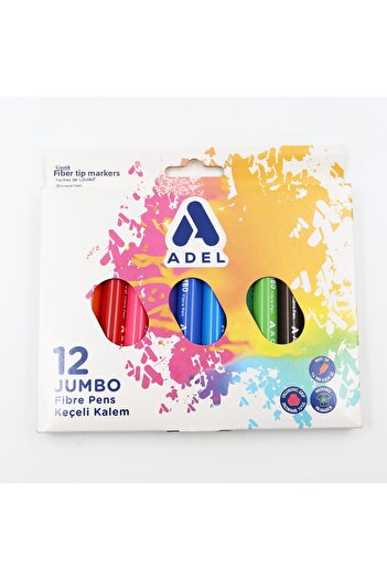 Adel Jumbo Size 12-Pack Felt-Tip Pens