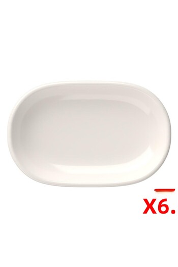tabakevi Plate House Magnus Oval Boat Plate 27,50X17,50X3Cm 6 Li