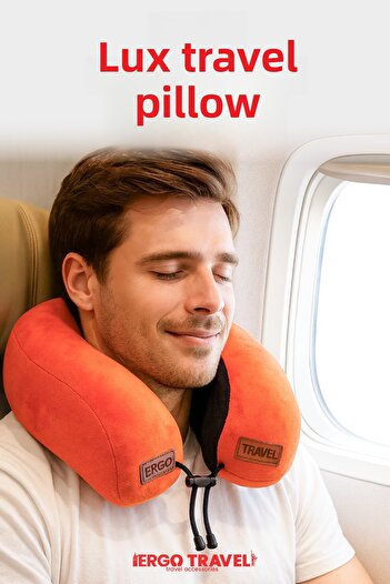 Viscofoam Lux Visco Orthopedic Travel Pillow XL - Orange