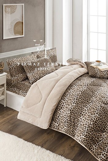 ChicMaison Double Fluffy Sleeping Set |   Elastic Sheet |   Dowry Set |   Dowry Team |   Leopard