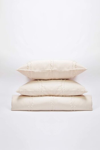 TRENDYOLMİLLA HOME Double 100% Cotton Boho Duvet Cover Set with Tassel Detail