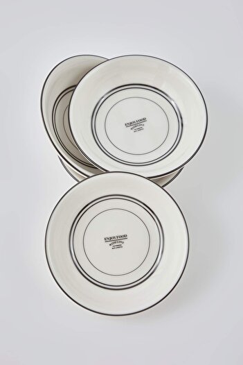 TRENDYOLMİLLA HOME 4-Piece Minimal Patterned Porcelain Snack Bowl/Sauce Bowl 11cm