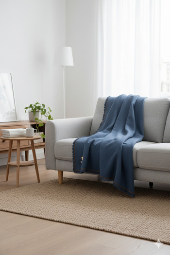 JOJOMIA Odin Throw Sofa Shawl Tv Blanket 130X170 Denim