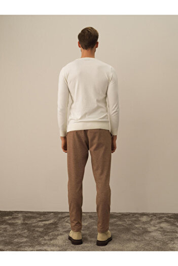 Xint Erkek Ekru Regular Fit Basic Kazak