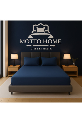 Motto Home The Motto 100% Cotton Elastic Fitted Sheet Set
