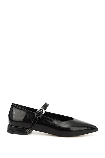 GÖNDERİ(R) Women'S/Girls' Black Pointed Toe Mary Jane Ballet Flats