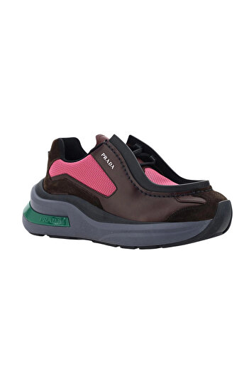 Prada Sport Panelled Round Toe Thick Sole Men's Sneaker