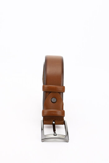GÖNDERİ(R) Brauner, antiker, klassischer 3,5 cm großer Herrengürtel aus echtem Leder