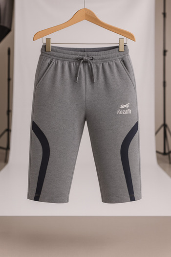 KozaLüks Men's Knee-Length 100% Cotton Capri – Comfortable Casual Capri