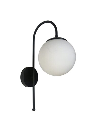 Modavize Angel Special Living Room - Kitchen - Cafe Design Black Body White Glass Sconce