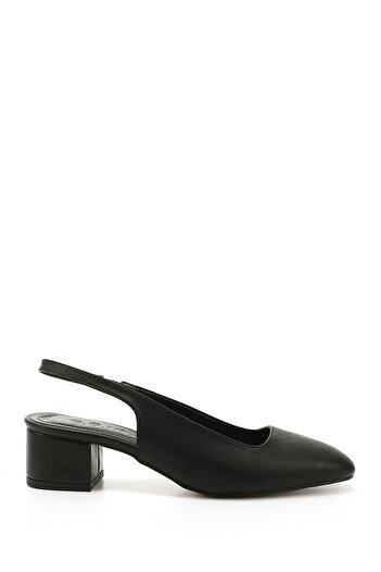 GÖNDERİ(R) Women / Girls Black Short Thick Heeled Slingback Shoes
