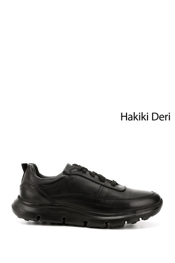 GÖNDERİ(R) Ανδρικό sneaker από γνήσιο δέρμα με μαύρο κορδόνι