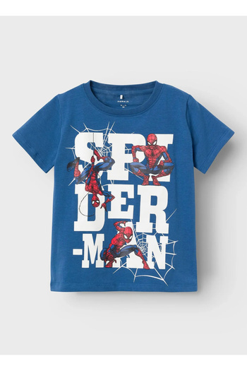 name ıt Desenli Koyu Mavi Erkek T-Shirt NMMMAKAN SPIDERMAN SS TOP MAR