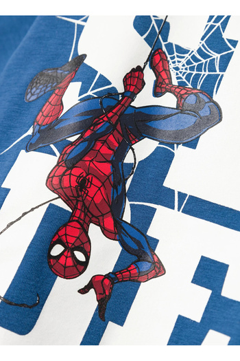name ıt Desenli Koyu Mavi Erkek T-Shirt NMMMAKAN SPIDERMAN SS TOP MAR