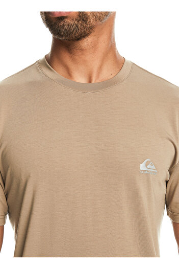Quiksilver Καφέ ανδρικό μπλουζάκι με στάνταρ εφαρμογή στάμπας EQYKT04311_COASTAL RUN SS