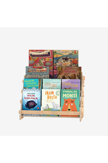 TUFETTO Ona Montessori Kitaplık – Çocuk Kitap Düzenleyici, Ahşap
