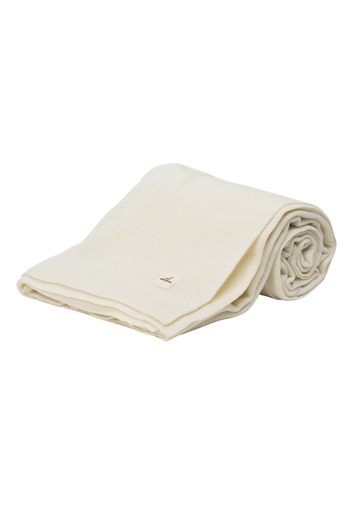 PETARYA White Fleece Yoga Shavasana Blanket