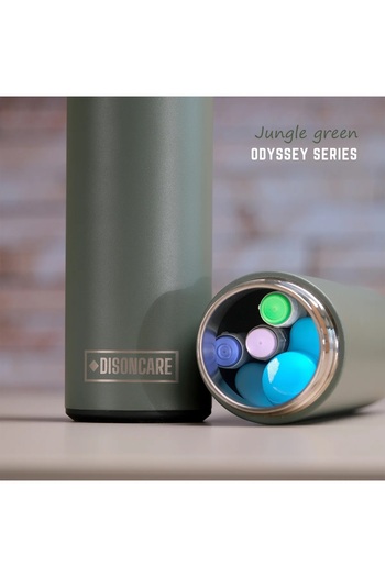DISONCARE Portable Insulin Thermos, 2-3 Pens Capacity, KEKHEALTH ODYSSEY COMPACT, Jungle Green