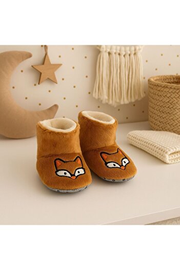 Pico Baby Αντιολισθητικές μπότες για μωρά και παιδιά / Παντόφλες / Χειμερινές βελούδινες μπότες / Μοτίβο αλεπούς