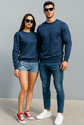 LaraLisa Crew Neck 3 Thread High Quality Unisex Women Men Sweatshirt